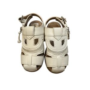 BILLY Footwear Kids Unisex Zipper Sandal Size 8 Brace Friendly‎ White